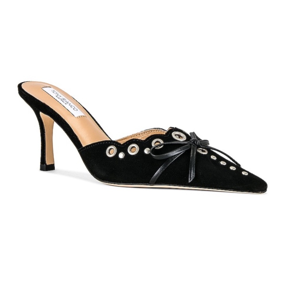 TONY BIANCO Black Suede Mules